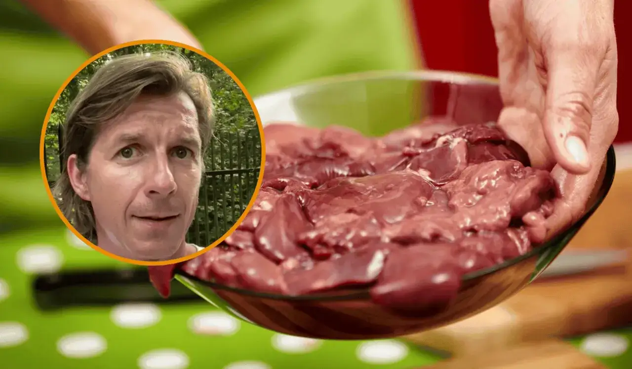 Jak przygotować wątróbkę drobiową do smażenia? Oto świeża wątróbka w misce, gotowa do dalszej obróbki.